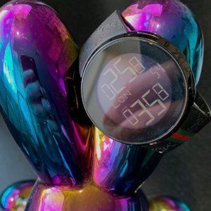 Gucci' Men's Black Rubber Watch